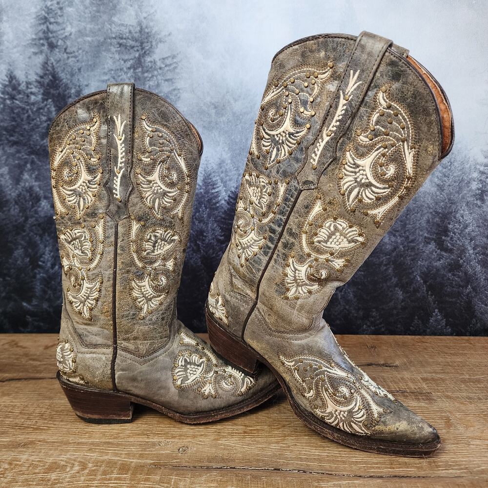Corkys Girl by Corkys Santa Fe Embroidered Studded Western Cowgirl Boots | US 7